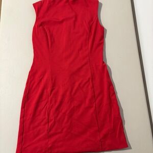 Banana Republic Red Sleeveless Dress Career Cocktail Fitted Sheath‎